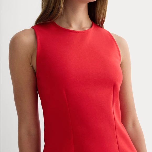 NWT Everlane ‘The Dream 90’s Shift Dress’ Organic Cotton Classic Red - Picture 3 of 10